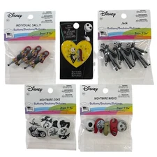 Dress It Up Nightmare Before Christmas Buttons Jack Sally Oggie Zero YOU CHOOSE