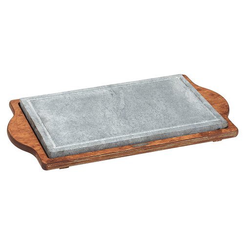 Bisetti 99014 Design: Piastra Ollare e Legno Wengè | 52x30cm Made in Italy