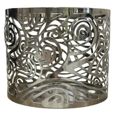 Slatkin & Co x Bath & Body Works Candle Holder Silver Sleeve Retired Rare BBW