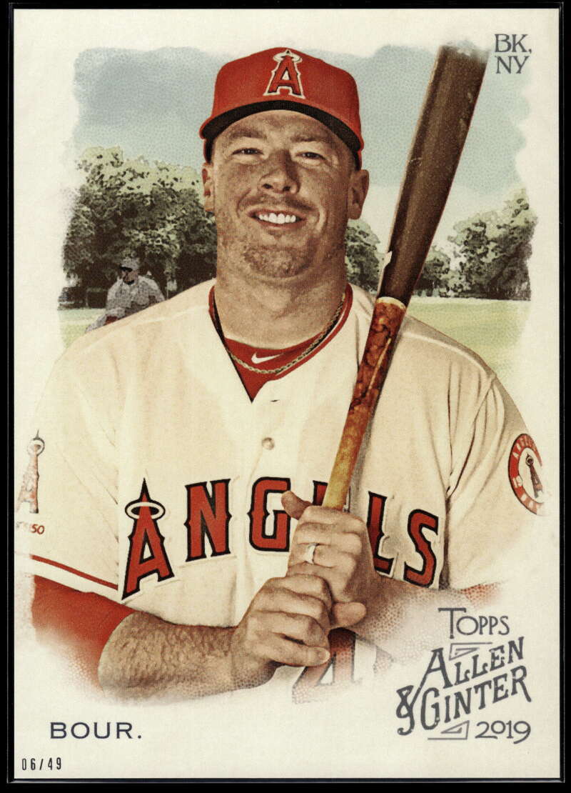 Justin Bour 2019 Allen and Ginter 5x7 #216 6/49 Angels | eBay