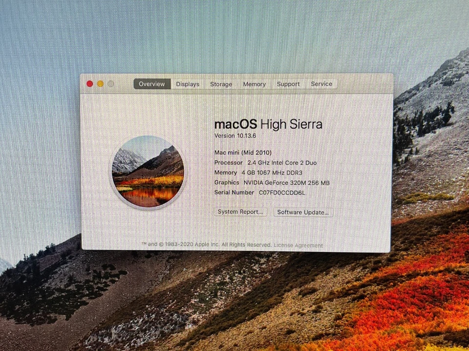 2010 Apple Mac Mini - 2.4Ghz Intel - 4GB RAM - 320GB HD - macOS High Sierra - Image 3 of 4