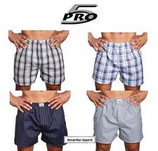 Lot 3 Pro 5 Men's Comfort Fit Boxer Underwear Trunk Shorts Mixed Colors