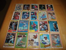MONTREAL EXPOS (20) BASEBALL CARD LOT-GARY CARTER, ANDRE DAWSON, TIM RAINES+++