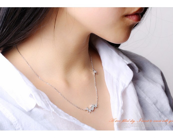 ☆ENGBROX☆ silver925 starlight cubic necklace EBNL24015SV ☆ENGBROX☆ silver925 starlight cubic necklace EBNL24015SV