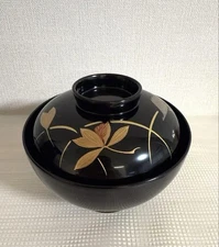 Echizen Lacquerware Maki-e Bowls Set of 5 New Unused Boxed