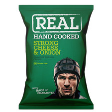 Real Crisps Cheese Onion Snacks 24 x 35g Packs
