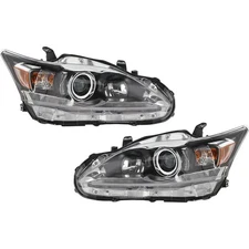 Headlight Set For 2011-2017 Lexus CT200h Left and Right With Bulb CAPA 2Pc