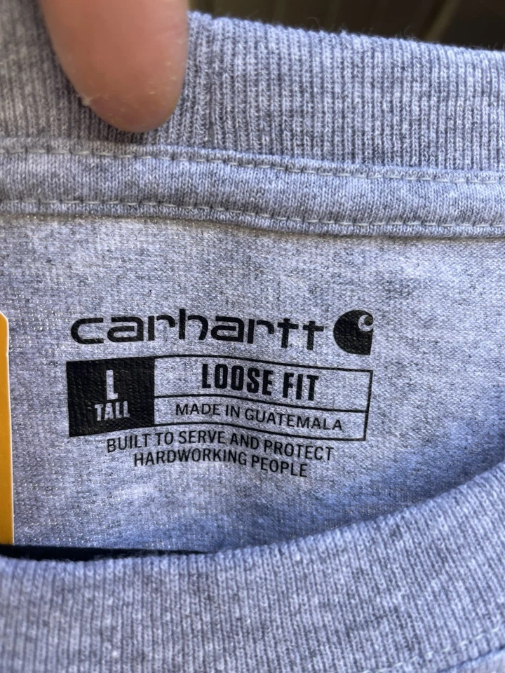 Carhartt NWT Large Tall Gray Loose Fit Heavyweight Short Sleeve Pocket T Shirt - Image 3 of 4