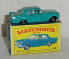 Matchbox Lesney No.33 Ford Zephyr ~ Mint in Original Box ~ NOS Teal Car