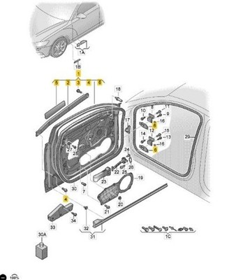 Audi A6 Radio Lautsprecher Gehäuse 4G0837104A 2012-2018