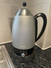 DeLonghi DP12ST 12 Cup Electric Percolator Brushed Metal Stainless Steel