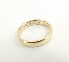 9ct Welsh Gold Wedding Ring Plain Band Cymru size