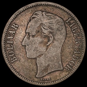 Venezuela - 1 Bolivar - 1954 - Silver .835 - 0.134 ASW