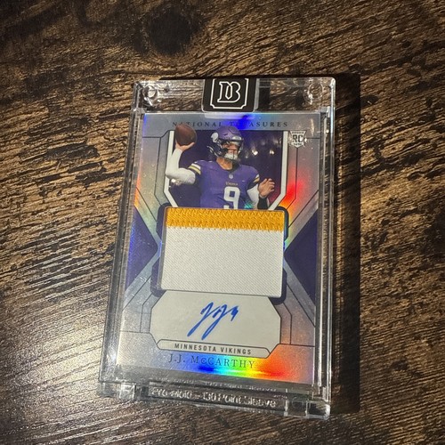 J.J. McCarthy 2024 National Treasures 156 Premium Rookie Patch Auto RC 9/35 - Picture 4 of 8
