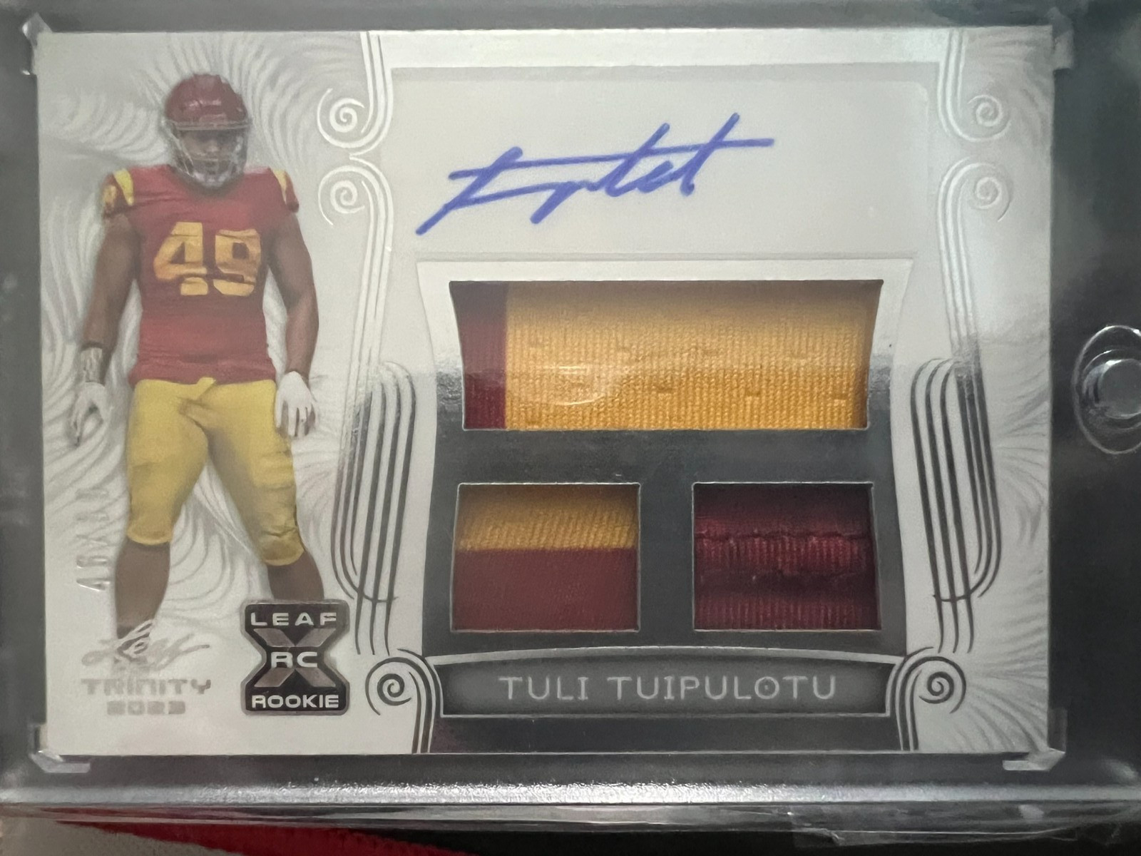 Tuli Tuipulotu Leaf Trinity Triple Memorabilia Autographs #TATT1 Red Black 1/1
