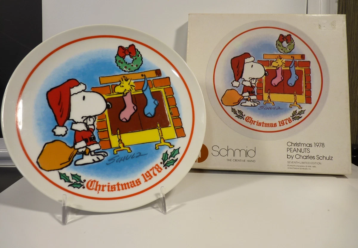 Peanuts Christmas Plate In Schmid Collectibles for sale | eBay