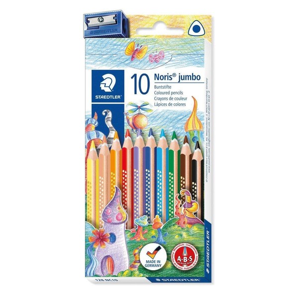 Staedtler® Noris® Jumbo 128 Jumbo Buntstift, Kartonetui Mit 10 Buntstiften In-image