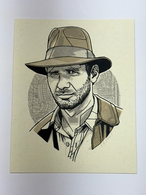 #ad Tyler Stout Handbill Indiana Jones Pros amp; Cons Series XI R2 D2 Variant Gold GID $99.99