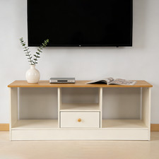 90CM Wooden Storage TV Cabinet Living Room Media Cabinet 3 Shlef TV Unit Stand