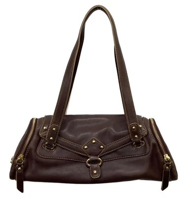 Sac fourre-tout COLE HAAN Editors en cuir marron pour femmes sac à main semi-... - Photo 1/4