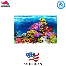 Aquarium Background Poster, Undersea Water Plants Sea Anemone Coral Aquarium ...