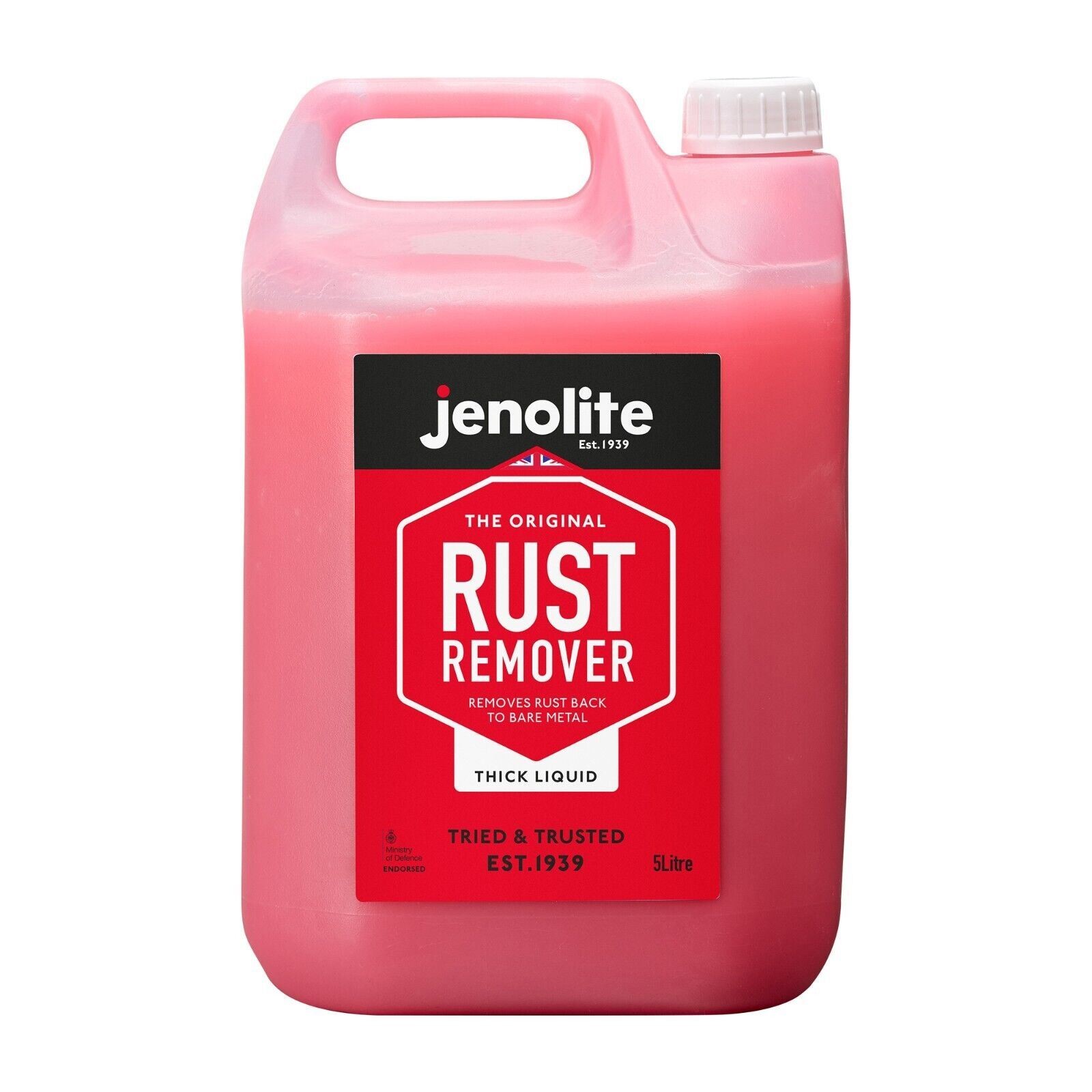 Jenolite Rust Remover Thick Liquid - 5 Litre - Fast Acting Metal Rust Treatment - Image 2