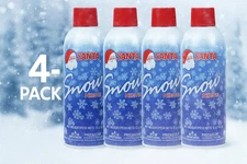 4-Pack Holiday Snow Spray Aerosol Cans Faux Snow Flocking Windows Trees Crafts