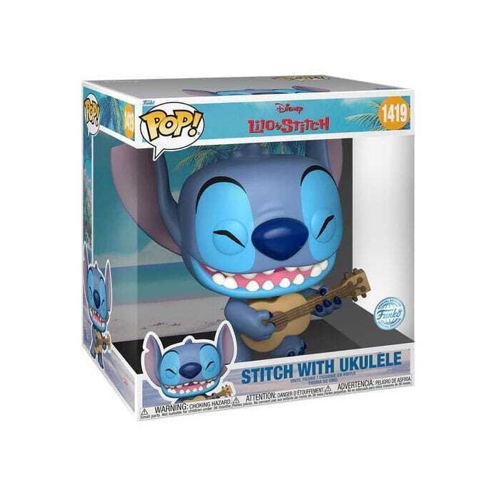 Funko Pop! Disney Lilo E Stitch - Stitch With Ukulele (25 Cm) - Immagine 2