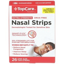 Topcare, Health Extra Strength Tan Nasal Strips, 26 Count