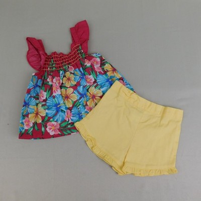 Park Bench Kids Tropical Ruffle Tank & Shorts Set 2T Toddler Outfit #4579