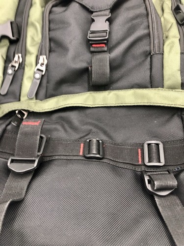 KAKA Backpack 2008 Style Black Hiking Travel Laptop Unisex Adults Green Black V - Picture 2 of 12