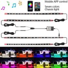 4x Interior Rgb Car Lights Led 60 Strip Lamp Car Under Car Tube Lighting Mode