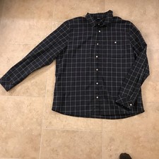 ROHAN MEN’S DALBY SHIRT, XL, BLUE/WHITE CHECK, UV PROTECTION Excellent Condition