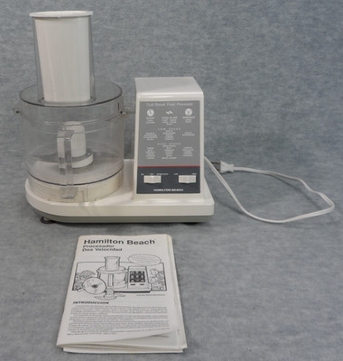 Hamilton Beach 2-Speed Pulse Food Processor White - Vintage Model 702-7 Works!