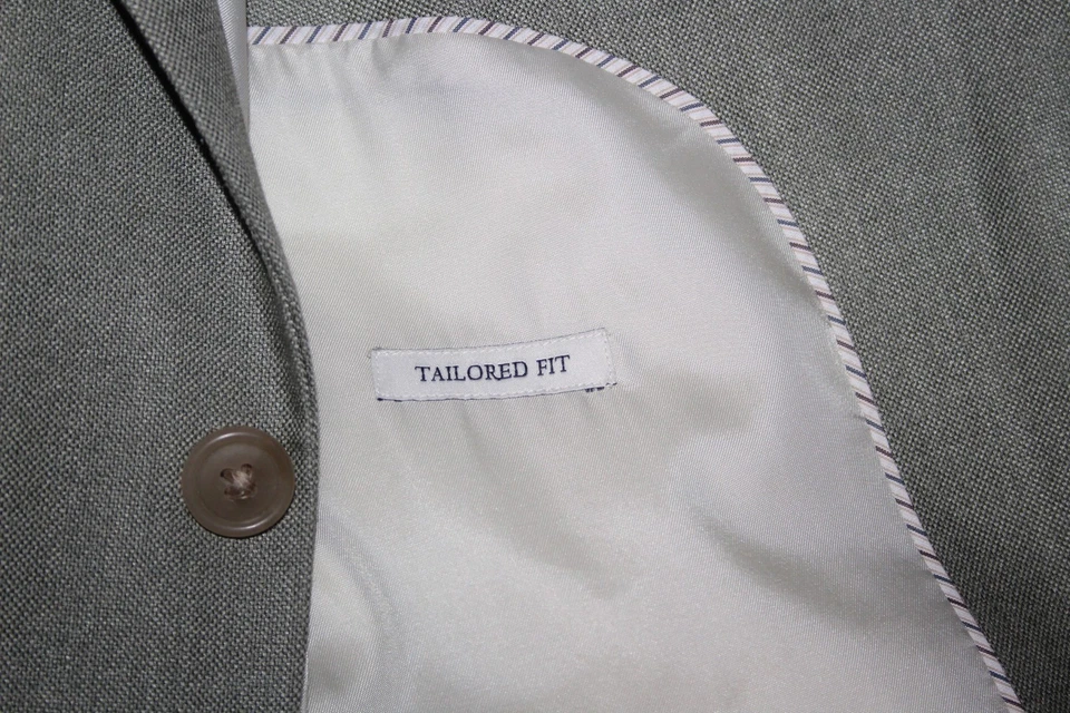 JOS A BANK 1905 44S Tailored Fit Silk Wool Sport Coat Green 2B 2-Vent - Image 3 of 4