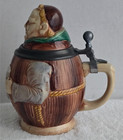 MID CENTURY MONK BEER STEIN W. GERMANY GERZIT HANDARBEIT 20 OZ. — photo 5