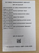 Dell 1U Cable Management Arm Kit DP/N 02J1CF Cable Management NEW Original Packaging