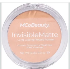 MCo BEAUTY ~ INVISIBLE MATTE LONG LASTING PRESSED POWDER ~ Nude Beige MCW 107