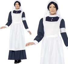 Ladies Historical Nurse Fancy Dress Costume Florence or Maid Outfit by Smiffys