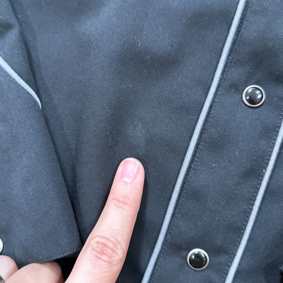 Camisa Roper De Colección Para Hombres M Pistolas Negras Bordadas Brillante Perla Occidental A Presión Años 90 Foto 3 de 4