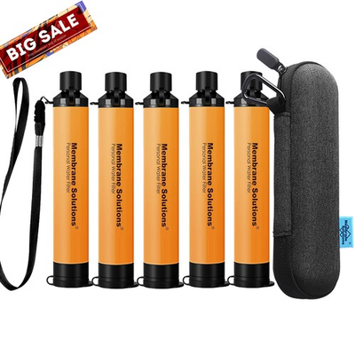#ad Water Filter Straw Personalamp;Portable Carry Case F Survival Prepping Emergency $47.24