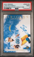 2024 Panini Origins Ladd McConkey Receiving Stars Signature /25 RC POP 2 PSA 9