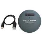 Aluminum USB3.1 to M.2 NVME SSD ENCLOSURE Portable External Reader Converter;