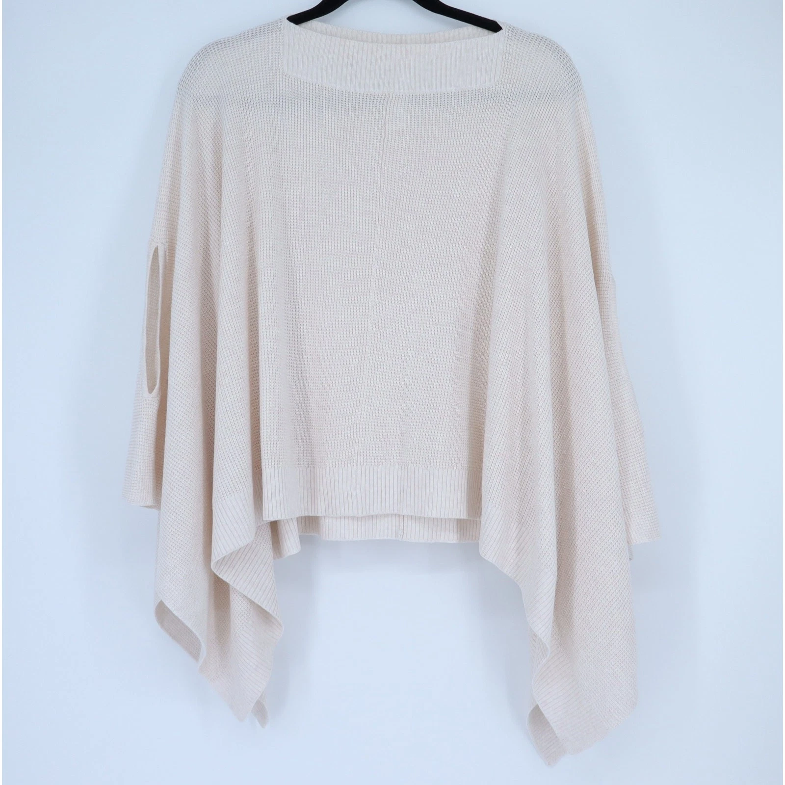 LULULEMON Poncho Sweater Forward Flow White Opal Knit Women's OS