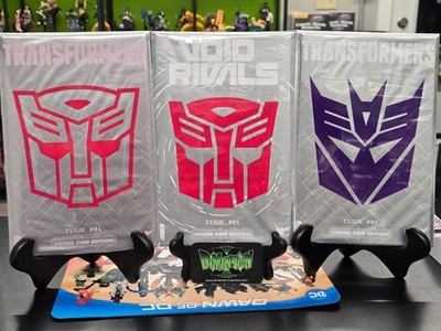 VOID RIVALS & TRANSFORMERS #1 SOUND CHIP EDITION SET OF 3 POLYBAGGED NM IMAGE