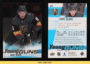 2019-20 Upper Deck Young Guns Silver Foil Cody Glass #237 Rookie RC