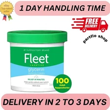 Fleet Glycerin Adult Laxative Suppositories 100 Pieces