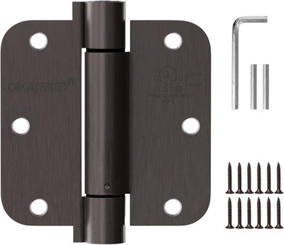 2 Pack Self Closing Door Hinges 3.5 inch Oil Rubbed Bronze Door Hinges Spring Lo