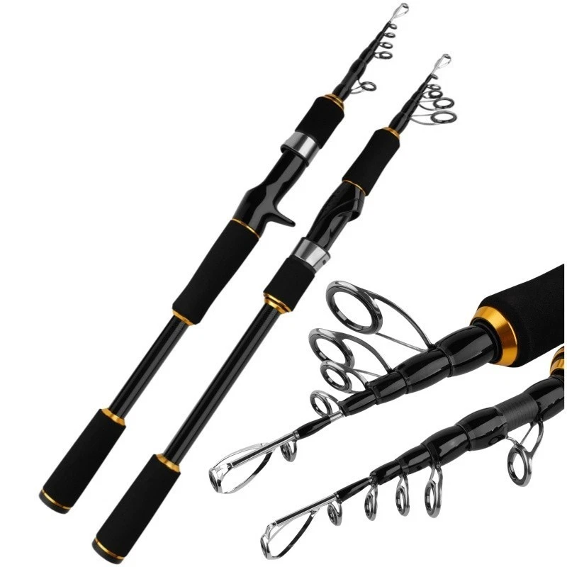 Fishing Rod Carbon Fiber Telescopic Ultra-Light Rod Fast Action Travel Stream