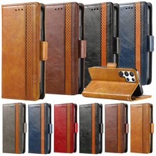 Embossed Wallet Leather Phone Case Cover For Samsung Galaxy S24 S25 FE S26 Ultra